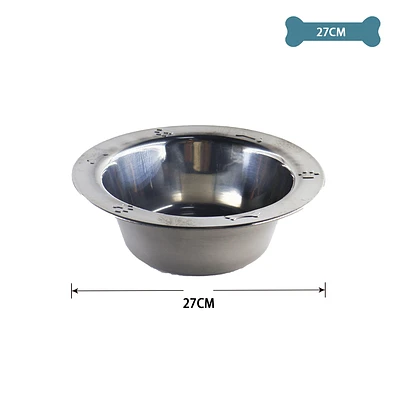 PLATO DE ACERO INOXIDABLE PARA MASCOTAS 27CM - 1