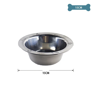 PLATO DE ACERO INOXIDABLE PARA MASCOTAS 15CM - 1
