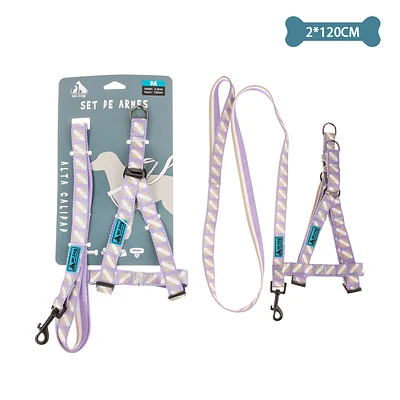 SET DE ARNE S Y CORREA DE NYLON RAYAS MORADO 2.0*120CM - 1