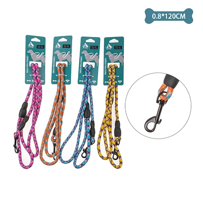 CORREA REDONDA MULTICOLOR PARA MASCOTA 0.8CM*1.2M COLOR ALEATORIO - 1
