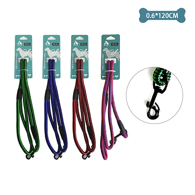 CORREA REDONDA DE NYLON PARA MASCOTA 0.6CM*1.2M COLOR ALEATORIO - 1