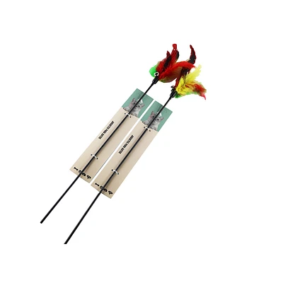 JUGUETE PARA GATO VARITA DE PLUMAS - 1