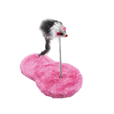 JUGUETE PARA GATO RESORTE CON RATON 25CM COLOR ALEATORIO - 2