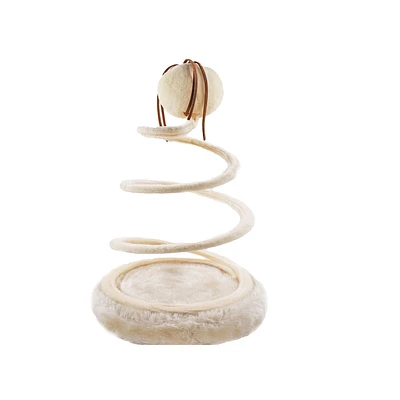 JUGUETE PARA GATO BEIGE ESPIRAL 26CM - 1