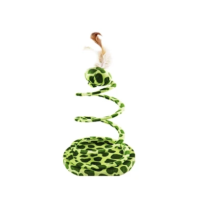 JUGUETE PARA GATO MANCHADO ESPIRAL COLOR ALEATORIO 26CM - 1