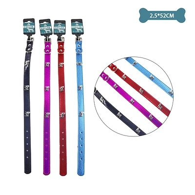 COLLAR PU CON TACHUELAS DE PERRO COLOR ALEATORIO 2.5*52CM 12PCS - 1