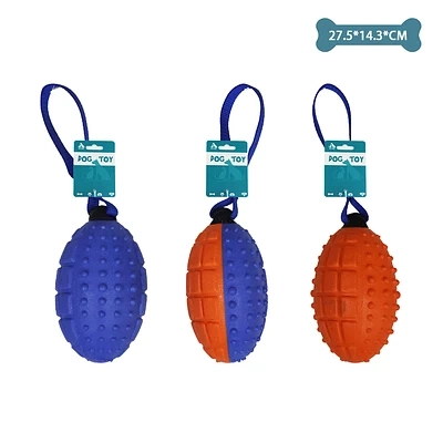 BALON DE FUTBOL AMERICANO PARA MASCOTAS COLOR ALEATORIO 27.5*14.3*8CM - 1