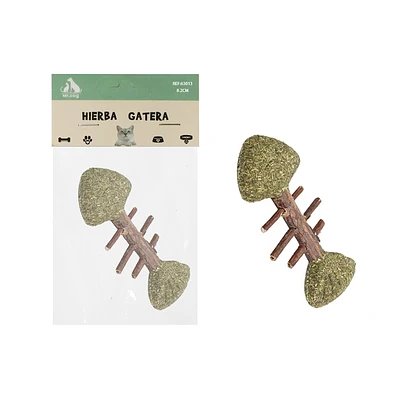 ESPINA DE PESCADO DE MADERA CON HIERBA GATERA 8.2CM - 1