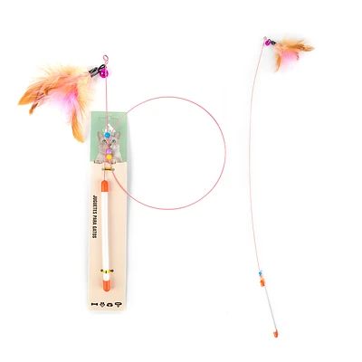 JUGUETE VARITA DE ACERO CON PLUMAS 100CM - 1