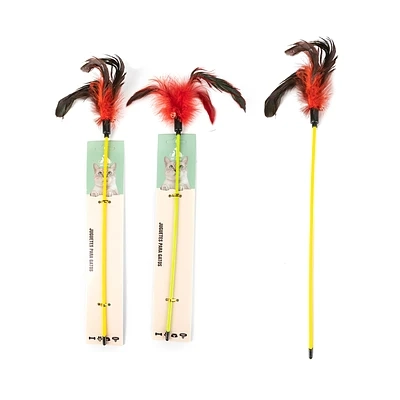 JUGUETE BARRA CON PLUMAS PARA GATOS 32CM - 1