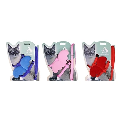 SET DE ARNE S H HARNESS CON ALAS PARA GATO COLOR ALEATORIO - 1