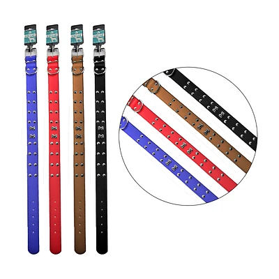 COLLAR PU CON TACHUELAS 3.0*52CM 12PCS COLOR ALEATORIO - 1