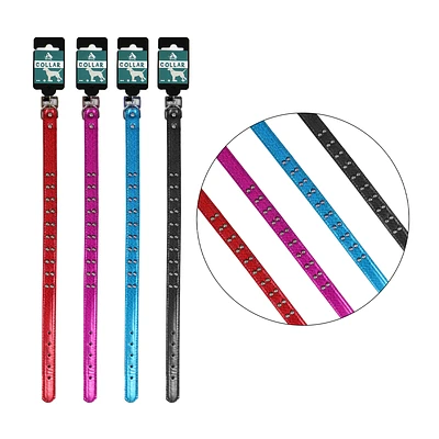 COLLAR PU CON TACHUELAS 2.5*52CM 12PCS COLOR ALEATORIO - 1