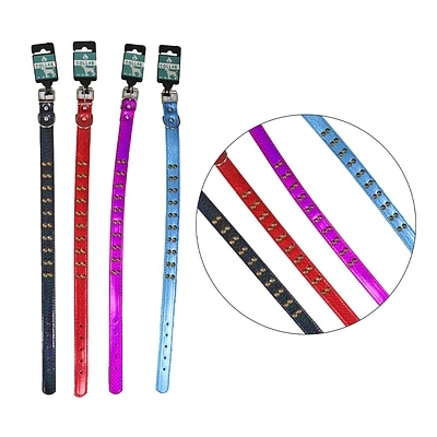 COLLAR PU CON TACHUELAS 2.5*52CM 12PCS COLOR ALEATORIO - 1