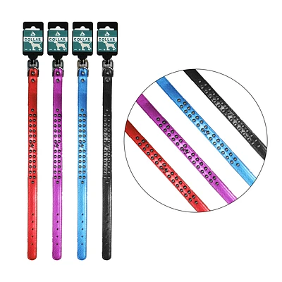 COLLAR PU CON TACHUELAS 2.5*52CM 12PCS COLOR ALEATORIO - 1