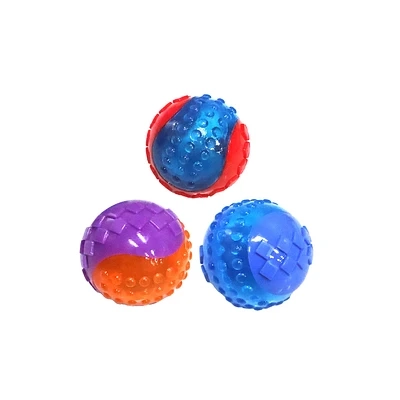 JUGUETE PARA MASCOTAS PELOTA LUMINOSA MULTICOLOR 6.3CM COLOR ALEATORIO - 1