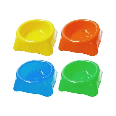 CUENCO PARA MASCOTAS DE PLASTICO 15.4*15.4*4.8CM COLOR ALEATORIO - 1