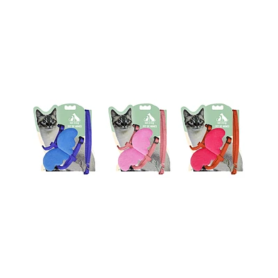SET DE ARNE S H HARNESS CON ALAS PARA GATO 1.5CM COLOR ALEATORIO - 1