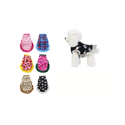 ROPA PARA MASCOTA HEMBRA 50*74*59CM DISEÑO ALEATORIO 12PCS - 1