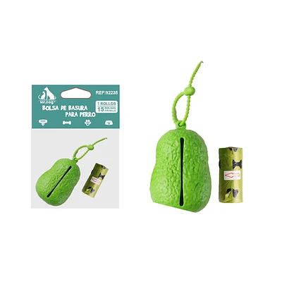 DISPENSADOR DE BOLSAS EN FORMA DE PALTA 9*6CM - 1
