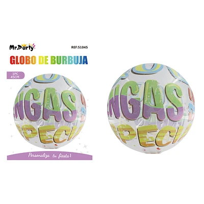 GLOBO BURBUJA DE FELIZ CUMPLEAÑOS 20CM - 1