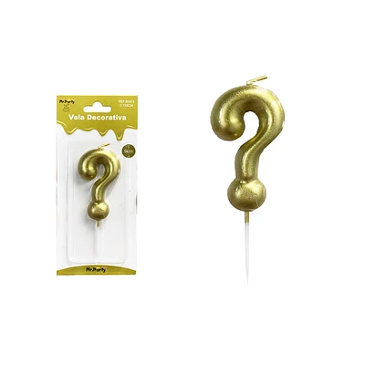 VELA DE SIGNO ? DORADO 3.8*6CM - 1