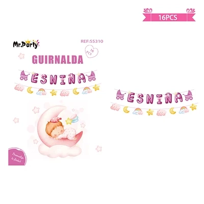 GUIRNALDAS BABY SHOWER 5M 16PCS - 1