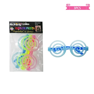 LENTES COTILLON FLUOR COLORES SURTIDOS 3PCS - 1