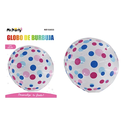 GLOBO BURBUJA DE PUNTOS 20CM - 1