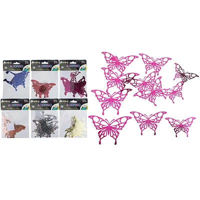 ADORNO DECORATIVO MARIPOSA COLOR ALEATORIO 12PCS - 1