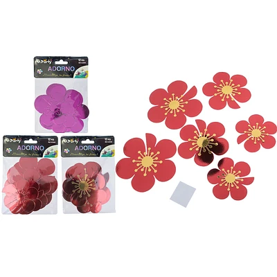 ADORNOS DECORATIVOS FLORES COLOR ALEATORIO 6PCS - 1