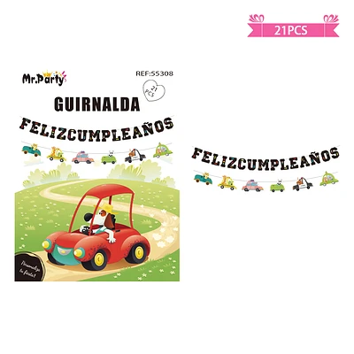 GUIRNALDAS DE AUTOS 5M 21PCS - 1