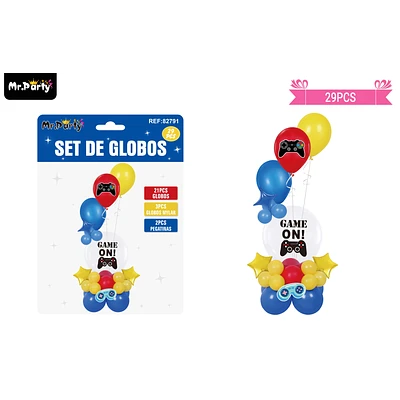 SET CON GLOBOS BURBUJAS DE JUEGO 29PCS - 1