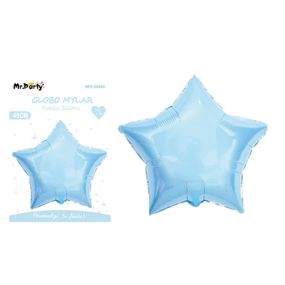 GLOBO METALICO ESTRELLA CELESTE 45CM - 1