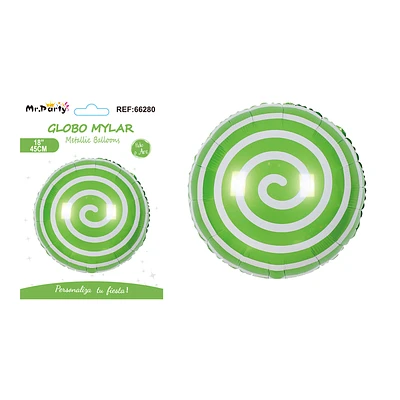 GLOBO METALICO CARAMELO CANDY VERDE 45CM - 1
