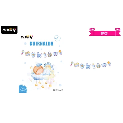 GUIRNALDA DE BABY SHOWER 3M 8PCS - 1