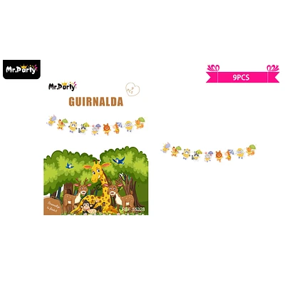 GUIRNALDA DE ANIMALES 3M 9PCS - 1