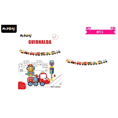 GUIRNALDA DE AUTOS CARS 3M 8PCS - 1
