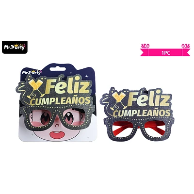 LENTES COTILLON FELIZ CUMPLEAÑOS CON COPAS - 1