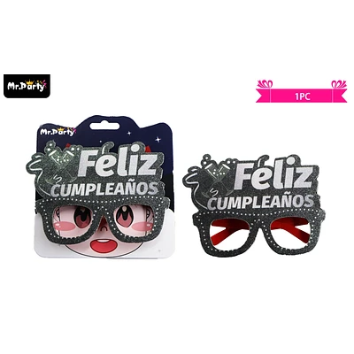 LENTES COTILLON FELIZ CUMPLEAÑOS CON COPAS - 1