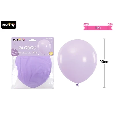 GLOBO DE LATEX COLOR PASTEL MORADO 90CM - 1