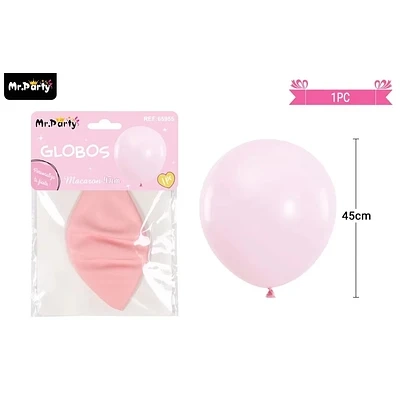 GLOBO DE LATEX COLOR PASTEL ROSA 45CM - 1