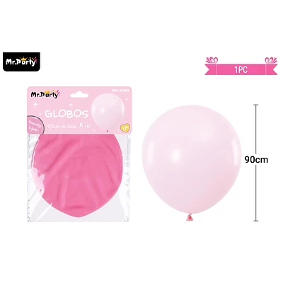GLOBO DE LATEX COLOR PASTEL ROSA 90CM - 1