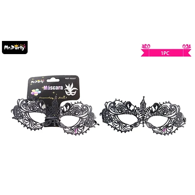 ANTIFAZ DE GE NERO NEGRO PARA FIESTA - 1
