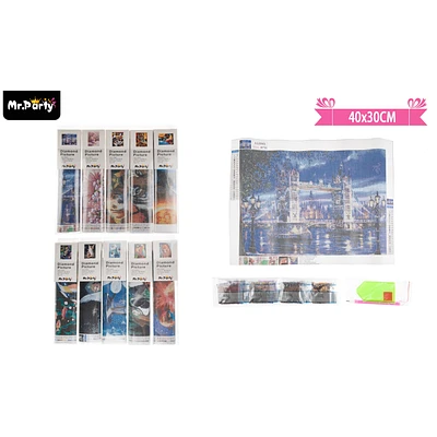 PINTURA DE DIAMANTE CON FIGURA 30*40CM DISEÑO ALEATORIO - 1