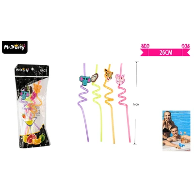 SET DE BOMBILLAS PLASTICAS ANIMALES 26CM 4PCS - 1