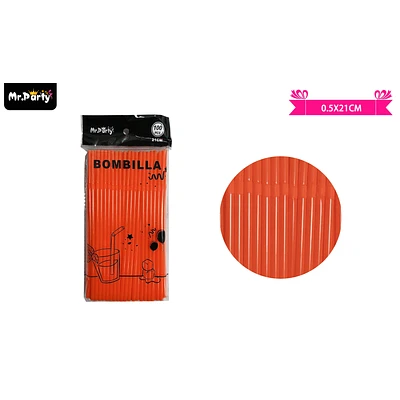 BOMBILLAS DE PLASTICAS FLEXIBLES ROJO 21CM 100PCS - 1