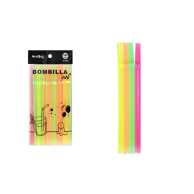 BOMBILLAS DE PLASTICAS FLEXIBLE FLUORESCENTES MULTICOLOR 21CM 100PCS - 1