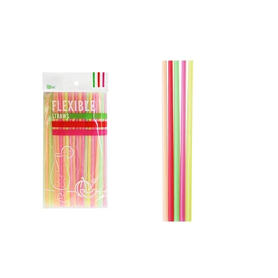 BOMBILLAS DE PLASTICAS FLEXIBLE FLUORESCENTES MULTICOLOR 21CM 100PCS - 1