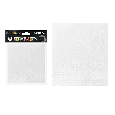 SERVILLETAS COLOR BLANCO 40*40CM 10PCS - 1